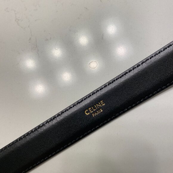CELINE TRIOMPHE BELT IN NATURAL CALFSKIN 80